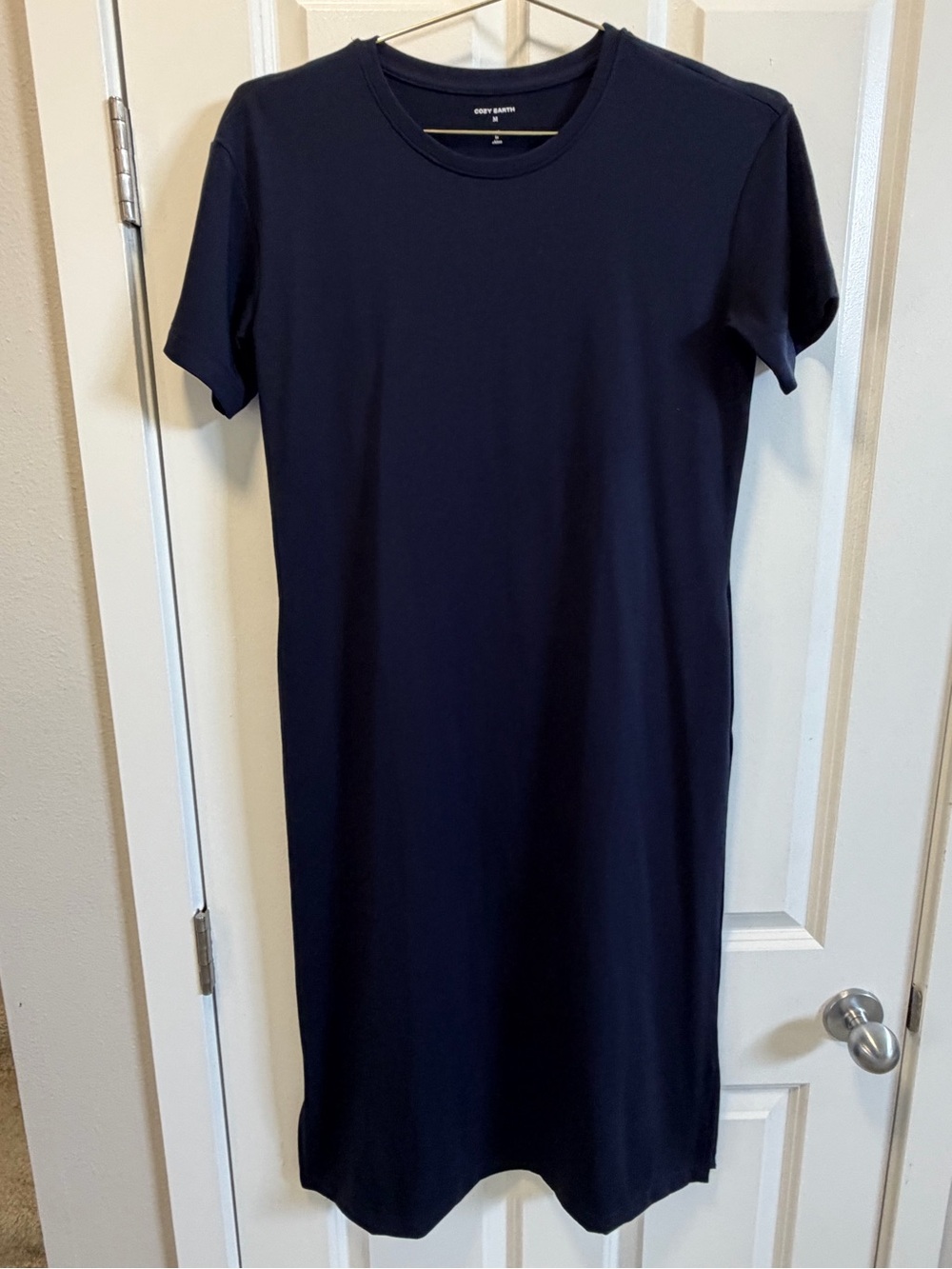 Cozy Earth navy t shirt midi dress